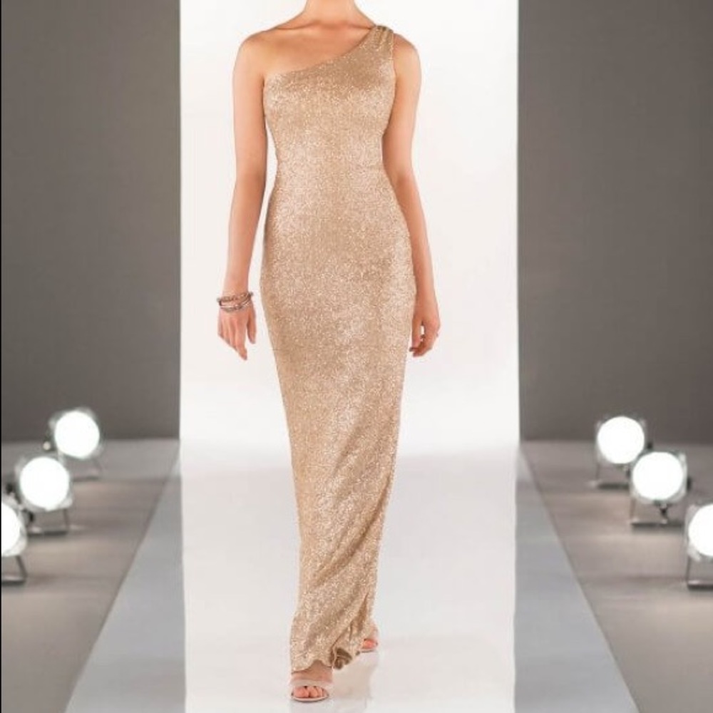 Rose Gold Sequin Bridesmaid Dress